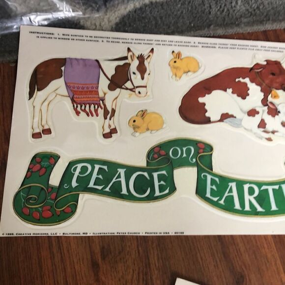 Vintage 1995 nativity scene window decals. - Picture 7 of 7